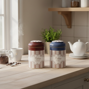 1.2L ดีบุกโลหะทรงกลมขนาด105X150มม. พร้อมฝาโดมดีไซน์สวยหรู - Product Image 2