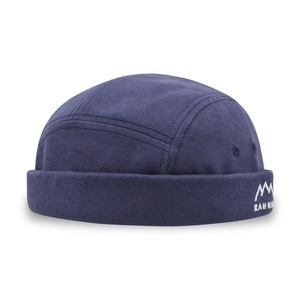 Casquette de <span class=keywords><strong>marin</strong></span> unisexe pour hommes Casquette de propriétaire <span class=keywords><strong>Bonnet</strong></span> roulé Chapeau rétro sans bord - Product Image 3