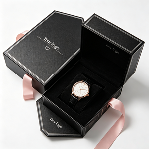 Estuche Rígido de Lujo para Relojes, Cuadrado Negro con Logotipo UV Personalizado, Empaque de Alta Gama para Joyería, Relojes y Gafas - Product Image 6