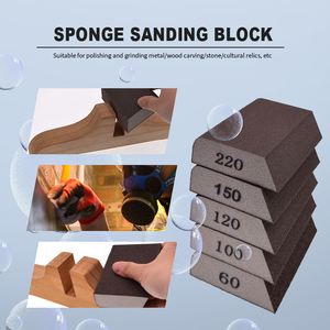 70*100mm Wet &amp; Dry Foam <strong>Sand</strong> <strong>Block</strong> Double-sided Arc Beveled Edge Hand Abrasive Sponge Sanding <strong>Block</strong> for Wood Metal Stone Buffing - Product Image 6
