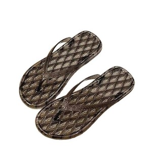 Tongs pour femmes en cristal transparent avec motif diamant, ajourées et à drainage d'eau, pour l'été, l'extérieur et la plage - Product Image 6