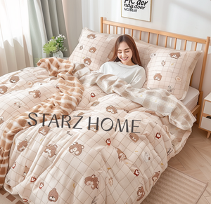 Coperta in cotone gotico soffice <span class=keywords><strong>lenzuola</strong></span> in Egitto 7 pezzi copriletto egitto casa hotel di bambù spider-man orso felice - Product Image 3
