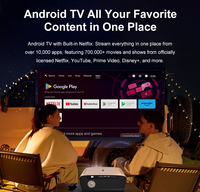 Projecteur Google portable 4K Android 14 Projecteur à faisceau 5G WiFi Vidéo Smart Home Projecteur de jour