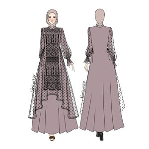 Diseñador Islam árabe Abaya mujeres musulmán vestido Dubai Femmes bata Mini Natural OEM servicio Musulmane túnicas Femme Caftan Casual - Product Image 1
