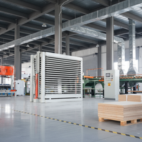 Mesin Pengering Pres Presisi Tinggi YUEQUN dengan Gearbox PLC, Motor, Bearing, dan Pompa untuk Lini Produksi MDF Plywood, Garansi 2 Tahun