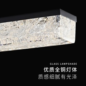 Lámpara de Araña de Diseño Italiano de Alta Gama para Comedor, Moderna, Minimalista, de Cobre, Lámpara Colgante Creativa de Tiras para Comedor - Product Image 4