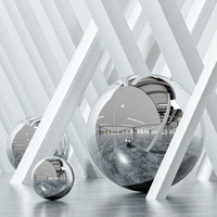 Prix d'usine 201 430 304 310S 303 Boules décoratives creuses en métal miroir titane aluminium acier inoxydable or