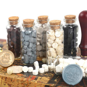 Cuentas de sello de cera de colores metálicos retro, lacre, botella de vidrio pequeña, cuentas de cera de sellado, oro rojo plateado, gran oferta - Product Image 6