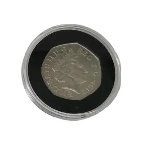 Cápsula de moeda diferente, com espuma de inserção personalizada