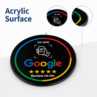 Autocollants NFC en acrylique NTAG213 de 100 mm pour avis clients – Tap to Review pour restaurants, cafés et commerces de détail