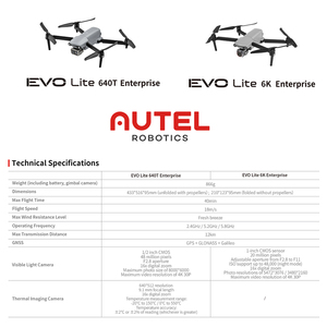 Autel robotika EVO Lite 640T bundel Premium perusahaan 640*512 pencitraan termal 1/<span class=keywords><strong>2</strong></span> \ "CMOS 48MP 3 baterai Drone Combo Fly More - Product Image 6
