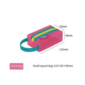 Bán Buôn Rõ Ràng Trong Suốt Organza Nylon Lưới Mỹ Phẩm Túi Biểu Tượng Tùy Chỉnh Chống Nước Dây Kéo Đóng Cửa Vẻ Đẹp Nhỏ Pouch Cho - Product Image 6