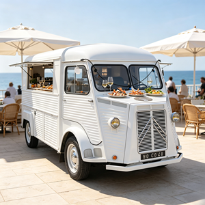 Camionnette alimentaire électrique rétro personnalisée Citroën avec station de grillade électrique commerciale pour fruits de mer, idéale pour les complexes hôteliers de luxe - Product Image 1