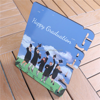 Marco de Fotos de Graduación de MDF para Sublimación, Placas de Madera Blancas para Impresión por Transferencia de Calor con Soporte, 150x180mm