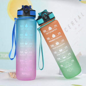 <span class=keywords><strong>Bonita</strong></span> botella de agua con pajita tazas de viaje senderismo barato deporte al aire libre taza niños escuela lindo regalo botella de agua de plástico al aire libre - Product Image 5