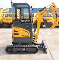 Mini-excavatrice hydraulique Shantui SE18SR haute performance, nouvelle version sur chenilles avec pompe hydraulique PLC, puissance de creusement élevée