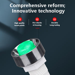 ไฟแสดงสถานะพลาสติก LED รุ่น <span class=keywords><strong>PL</strong></span> ขนาด 6 มม. กันน้ำ ใช้เป็นสัญญาณไฟ 12V 24V 36V 220V พร้อมสายไฟ สีแดง เหลือง เขียว - Product Image 4