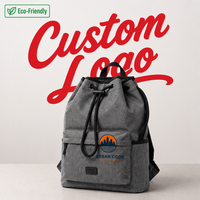 Sac à dos à cordon en polyester imprimé sur mesure de 13 pouces avec logo, sac de sport durable en gros pour la gym, l'école et les événements promotionnels