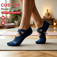 Yoga court populaire femmes chaussettes coton cheville entraînement sangles antidérapantes personnalisé Pilates Grip chaussettes logo conception