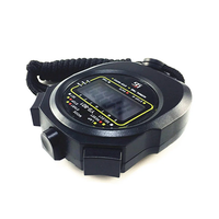 Stopwatch Elektronik Digital Genggam LCD Counter Cincin ABS Unisex dengan CR2032 untuk Pemantauan dan Pelacakan Waktu