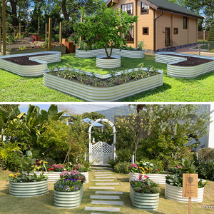 Macetas Elevadas de Metal para Exteriores, Grandes, con Ruedas, Contenedores Móviles para Plantar, Cultivo de Vegetales, Kits de Jardinería para Balcón y Hogar - Product Image 4