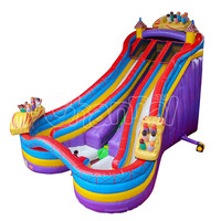 Montagnes russes toboggan parcours d'obstacles cavalier Moonwalk terrain de jeu gonflable château de saut terrain de jeu gonflable saut obstacle toboggan