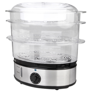<span class=keywords><strong>Vaporera</strong></span> Eléctrica Multifuncional de 3 Niveles y 9L, Cocción Rápida de Verduras, Arroz, Mariscos y Comidas Caseras - Product Image 2