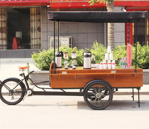 <span class=keywords><strong>Vélo</strong></span> à café OEM en acier inoxydable, chariot de vente de nourriture rapide, chariot de vente de café, personnalisation possible - Product Image 2