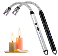 Allume-cigare de cuisine en métal avec interface TPE-C, coupe-vent, allumage par arc pulsé, pistolet, recharge USB, électronique