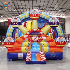 Structure gonflable combinée Thème Parc d'attractions Manège de la Foire Foraine Clown Roue Gigante en PVC 6x4m Capacité 5-10 Personnes Jeu Gonflable pour Enfants - Product Image 2