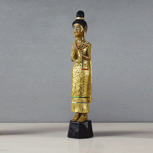 Cổ Điển Thanh Lịch Vàng Nhựa Đứng Phật Và Nữ Thần Bức Tượng Nhựa Thủ Công Mỹ Nghệ Bức Tượng Cho Trang Trí Nội Thất - Product Image 4