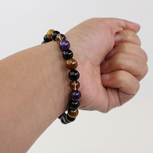 Pulsera de Piedras Naturales Mixtas al por Mayor, Pulsera Elástica Duradera de Amatista y <span class=keywords><strong>Jade</strong></span> para Mujer, Joyería de Gemas Curativas - Product Image 5