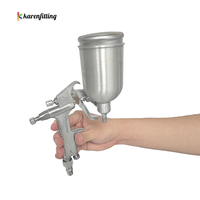 Pistol Semprot Daya Tinggi F-2 0.5mm Gravity Feed Touch-Up Industri Tekanan Tinggi Pneumatik Pistol Semprot Udara Bodi Paduan Logam Daya Tahan Lama