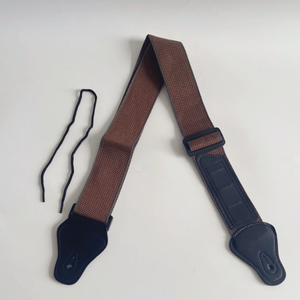 Sangle de guitare réglable avec 3 supports pour médiators, sangle d'épaule en nylon et cuir PU pour guitare acoustique, électrique et basse - Product Image 6
