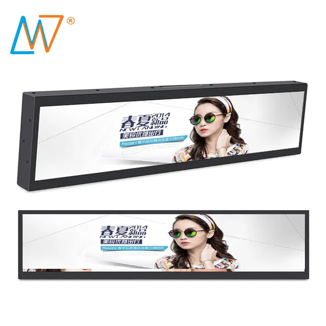 open frame ultra wide touch screen 28inch tft stretch bar type lcd panel display retail