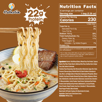 22g High Protein Tonkotsu Black Garlic Instant Ramen Plant Based Low Fat Low Sugar Non Fried Non GMO Vegan Noodles Bag