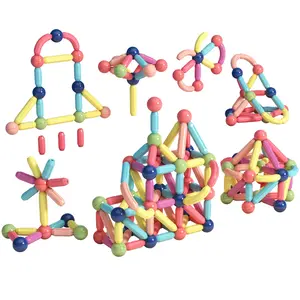 Mıknatıs sopa çubuklar manyetik 3D DIY yaratıcı eğitim bulmaca ilginç komik oyuncak çocuklar yapı taşları
