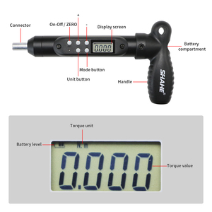 Shahe cacciavite torceva digitale con cacciavite regolabile a 10 punte con chiave dinamometrica Set bici riparazione e montaggio - Product Image 2