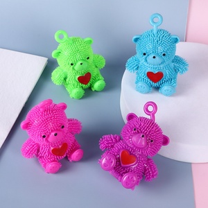 Juguete Antiestrés TPR Love Little Bear, Bola de Burbujas con Cuentas Grandes para Apretar, Divertido para Aliviar el Estrés, Regalo de Cumpleaños - Product Image 1