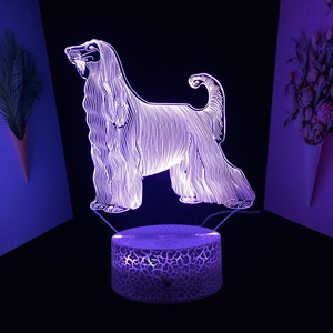 Figurine d'<span class=keywords><strong>Action</strong></span> Animal Chien, Lampe 3D, Modèle de Collection, Jouets, Veilleuse LED, Cadeau de Noël pour Enfant, Dropshipping - Product Image 1