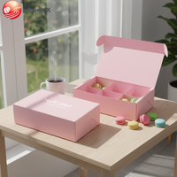 Boîte d'expédition en carton ondulé personnalisée écologique avec logo de marque premium imprimé pour macarons, biscuits, brownies