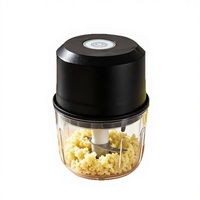 Babyvoedingsgeschikte, multifunctionele, automatische, draadloze elektrische knoflookpers/mixer met drukknop, 260ml capaciteit, voor groenten en fruit