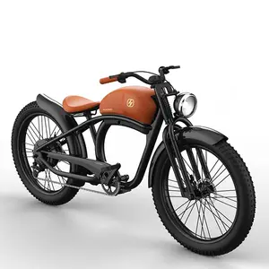 Ban sepeda listrik retro vintage MTB, ban sepeda lemak 1000W 26 inci untuk semua hebat