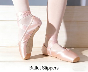 Hochwertige Ballett-Spitzenschuhe für Damen, Ballerina-Tanzschuhe mit Band, Spitzenschuhe für Schule oder Zuhause - Product Image 5