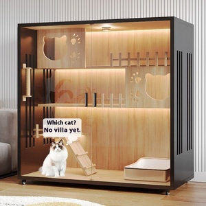 Yüksek Kaliteli Çok Katmanlı Çok Fonksiyonlu Sağlam Geniş Alanlı Kapılı Kedi Villası Evcil Hayvan Dolabı Ahşap Kafes Ev Yuvası Kullanımı - Product Image 2