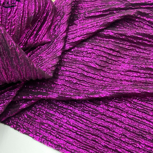 Tela Plisada Fucsia al por Mayor, Tela Arrugada con Estampado en Caliente para Faldas Plisadas <span class=keywords><strong>de</strong></span> Mujer, Textil para el Hogar - Product Image 3