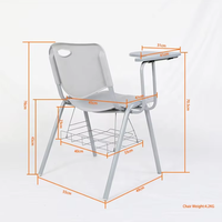 Chaise d'apprentissage en gros avec tablette d'écriture, mobilier scolaire, chaise et bureau