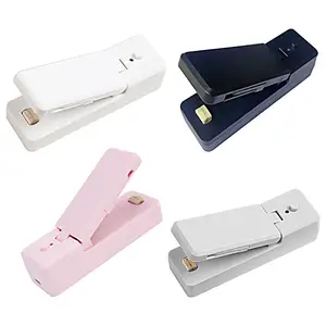 Portable 2 IN 1 USB chargeable Mini Bag Sealer Heat Sealers With Cutter Knife Food Storage Kitchen Gadgets