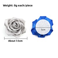 Ruban Qibai en satin brillant avec fleur 3D en polyester, idéal pour bijoux, pétales de rose, DIY, anniversaires, expressions créatives et mariages