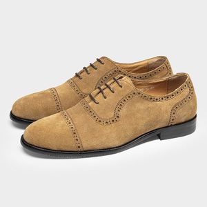 Nouvelles chaussures en cuir Oxford décontractées à lacets pour hommes, style anglais vintage, série tricolore 2025 - Product Image 4